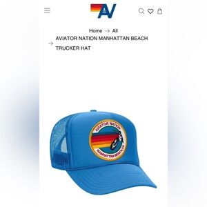 Light Blue Aviator Nation Trucker hat Beach/sun hat